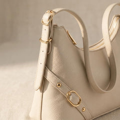 Rosvovo Small Shoulder Bag - Trendy Cream Mini Purse for Women & Teens | Cute Beige Handbag, Casual Outings, Formal Events