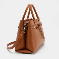 Rosvovo Leather Tote Bag for Women | Structured Laptop Bag, Professional Work Tote, Office, Teaching