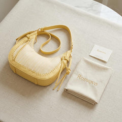 Rosvovo Straw Shoulder Bag | Woven Raffia Purse, Women, Trendy Summer Crossbody, Beach Bag, Vacation