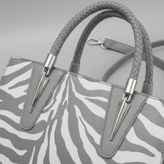 Rosvovo Zebra Print Purse | Oversized Striped Satchel Shoulder Bag, Women