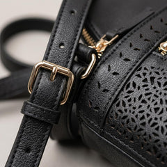 Rosvovo 180 Lightweight Leather Crossbody Bag - Medium Shoulder Bag for Women with Adjustable Strap and Zipper Pocket