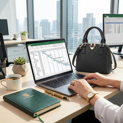 Rosvovo Women's Small Satchel Bag - Classic Leather Handbag with Detachable Shoulder Strap & Metal Clasp