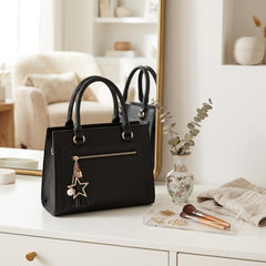 Rosvovo 336 Crossbody Bag for Women, Vegan Leather Shoulder Bag with Star Keychain & Adjustable Strap