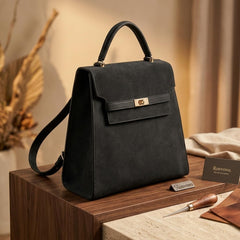 Rosvovo Leather Backpack Purse for Women - Designer Small Backpack | Daily Essentials, Professional Use