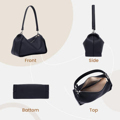 Rosvovo Genuine Leather Purses for Women, Real Leather Women's Shoulder bag Handbag Crossbody Bag Hoho bag