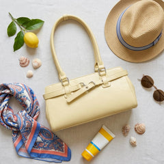 Rosvovo Women's Top Handle Shoulder Bag | Butter Yellow Tote, Large Capacity, PU Leather Handbag, Trendy Summer Style