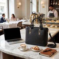 Rosvovo Laptop Bag for Women | Professional Work Tote, Large Purse, Structured Business Handbag, Office and University