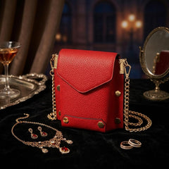 Rosvovo Red Crossbody Purse - Small Mini Red Purse for Women | Stadium Approved Micro Bag, Phone, Essentials