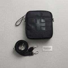 Rosvovo Crossbody Bags for Women, Stylish Vegan Leather Small Purse with Adjustable Strap & Front Pocket, Black Handbag