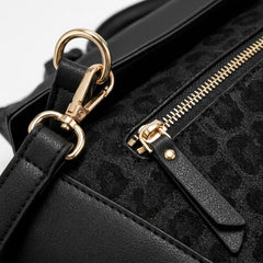 Rosvovo Leopard Print Handbags for Women, 3-in-1 Purse Set with Crossbody Bag, Satchel Bag and Hobo Bag, Horse Grain Texture Shoulder Bag Set, Fashion Everyday Bags for Travel, Shopping, Work