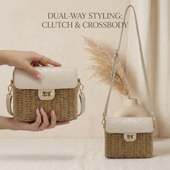 Rosvovo Small Straw Crossbody Bags | Trendy Rattan Purse, Summer Vacations, Beach Outings