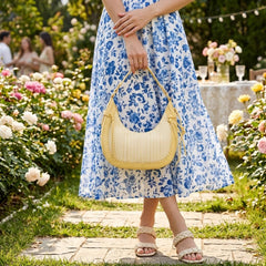 Rosvovo Straw Shoulder Bag | Woven Raffia Purse, Women, Trendy Summer Crossbody, Beach Bag, Vacation