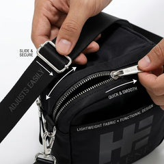 Rosvovo Crossbody Bags for Women, Stylish Vegan Leather Small Purse with Adjustable Strap & Front Pocket, Black Handbag