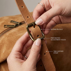 Rosvovo Premium Suede Leather Crossbody Purse for Women, Small Shoulder Bag with Adjustable Strap, Classic Brown Hobo Handbag
