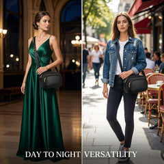 Rosvovo Crossbody Bags for Women - Black Purse with Versatile Design for Travel & Daily Use