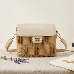 Rosvovo Small Straw Crossbody Bags | Trendy Rattan Purse, Summer Vacations, Beach Outings