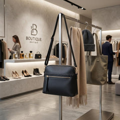 Rosvovo 180 Lightweight Leather Crossbody Bag - Medium Shoulder Bag for Women with Adjustable Strap and Zipper Pocket