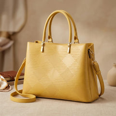 Rosvovo Women's Top Handle Handbag | Classic Yellow Purse, Professional, Social Occasions