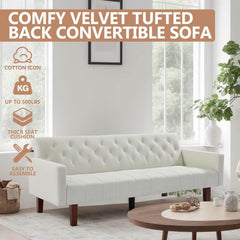 MyDepot 74.4 Inch Sofa Bed
COMFY VELVET TUFTED
BACK CONVERTIBLE SOFA