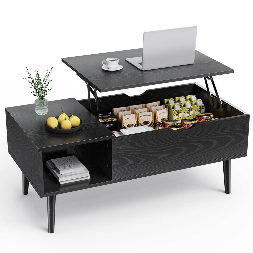 MyDepot Wood Lift Top Coffee Table, Hidden Compartment