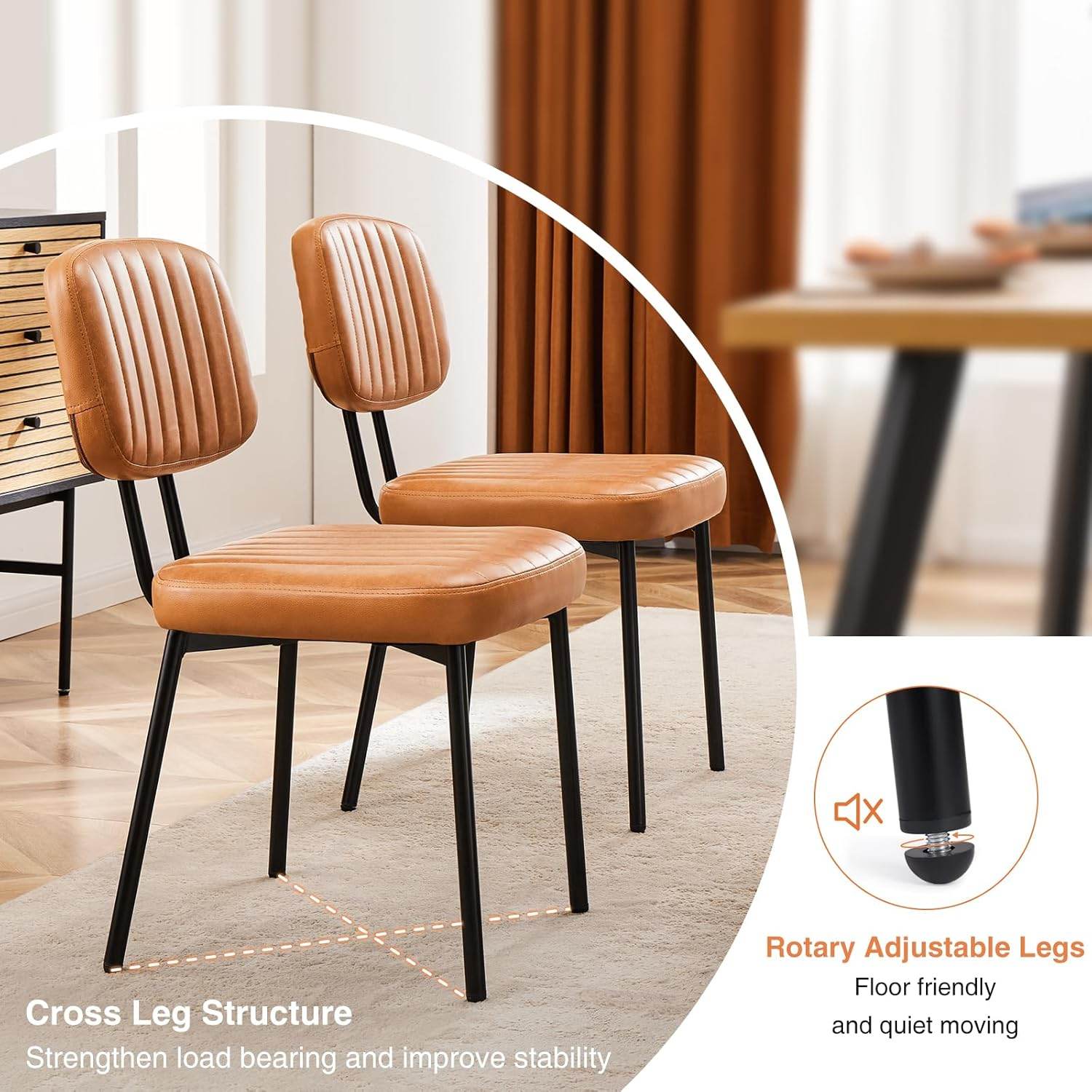 MyDepot Dining Chairs Set
Cross Leg Structure
Rotary Adjustable Legs
