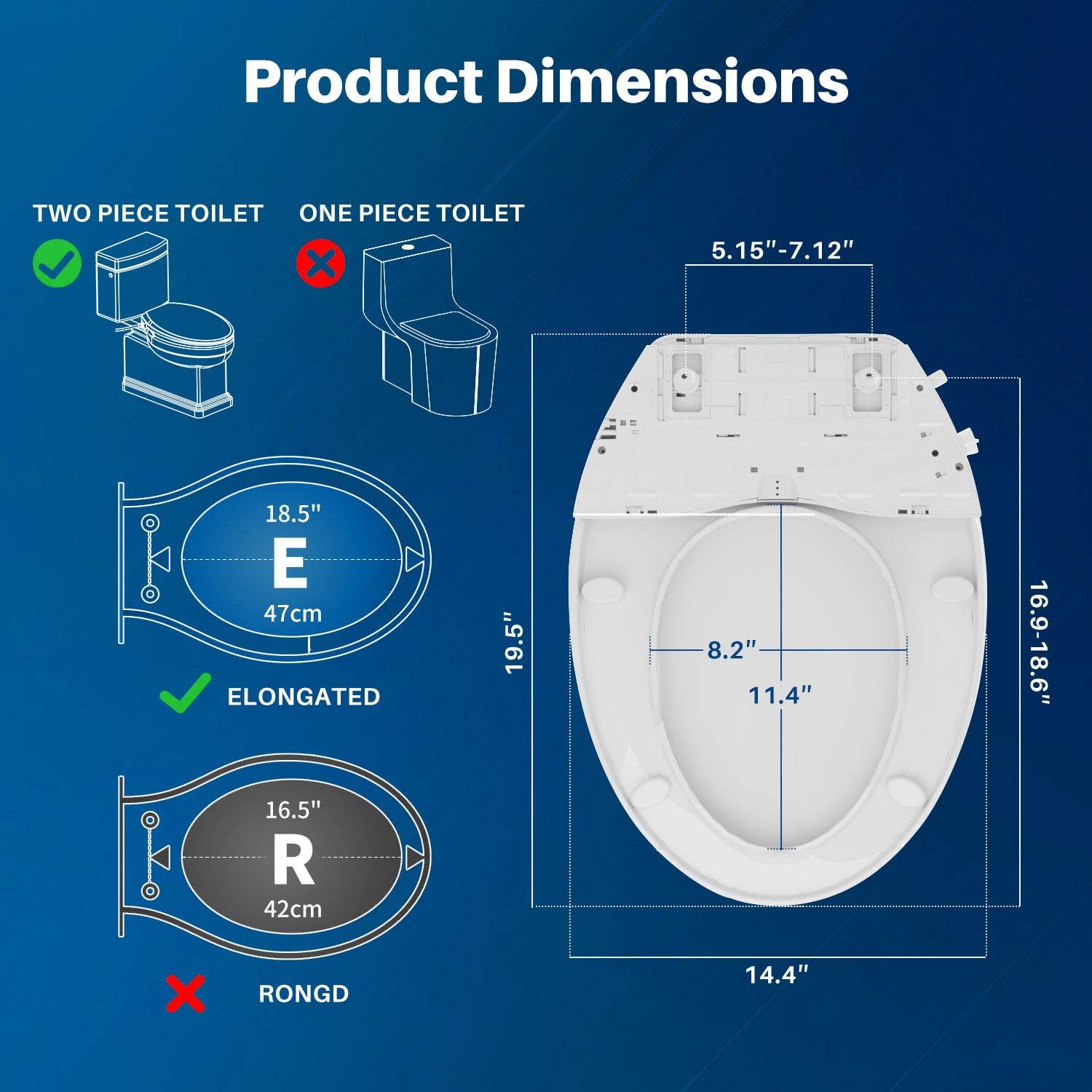 MyDepot Non-Electric Bidet Toilet Seat 
Dual
Nozzles
Multi-functionControlKnob