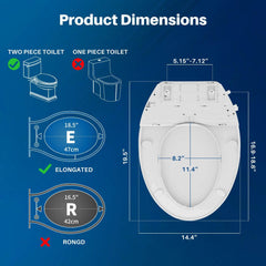 MyDepot Non-Electric Bidet Toilet Seat 
Dual
Nozzles
Multi-functionControlKnob