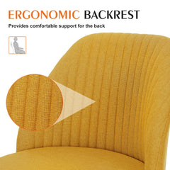 MyDepot Adjustable Rolling Home Task Chair, Office Armless Desk Chair
