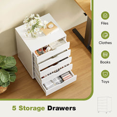 MyDepot White Panana 5/7 Drawer Chest 
5 Storage Drawers