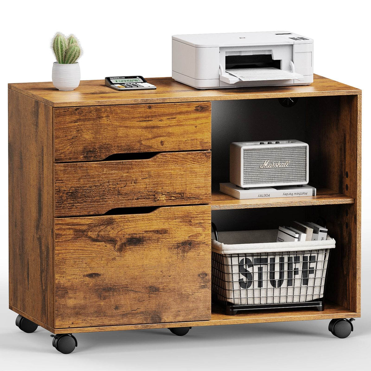 MyDepot Wooden 3-Drawer 
Brown
SPMD-3CHDG-01-RUST