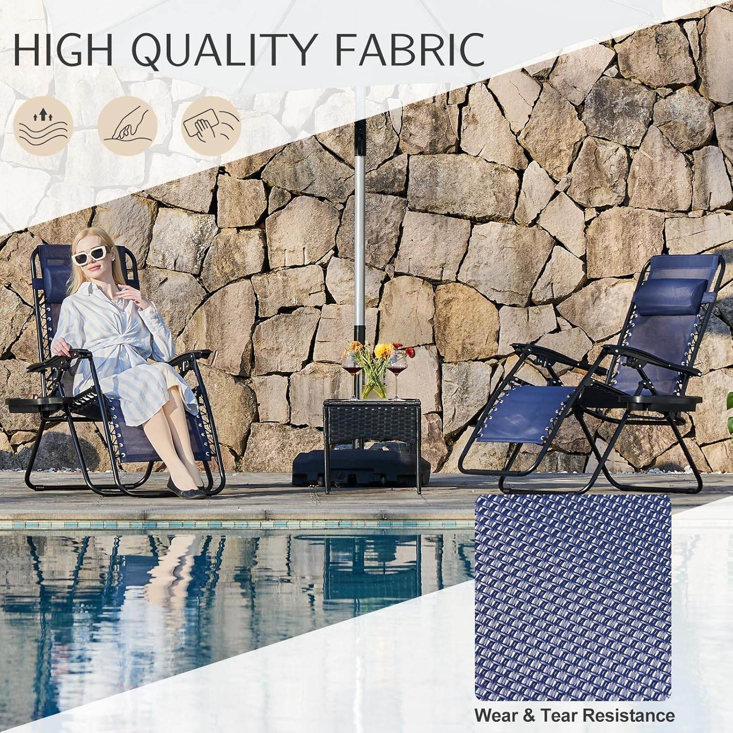 MyDepot Zero Gravity Chairs,
HIGH QUALITY FABRIC